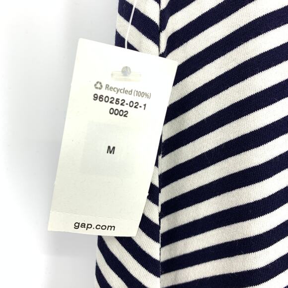 GAP Convertible Strapless Dress To Maxi Skirt Womens Size M Blue White Striped - Picture 3 of 6